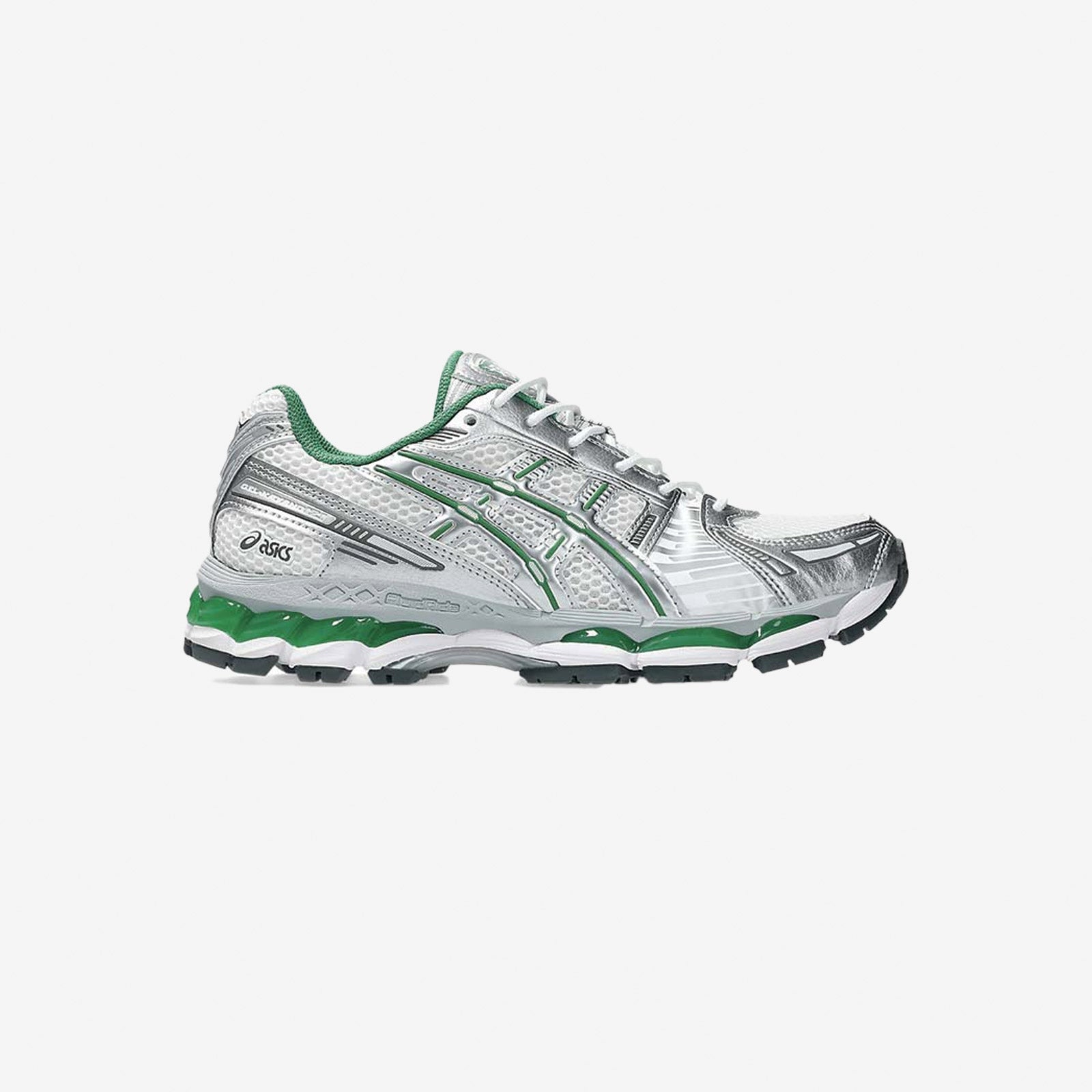 Asics Gel-Kayano fall winter 2025 silver green sneakers