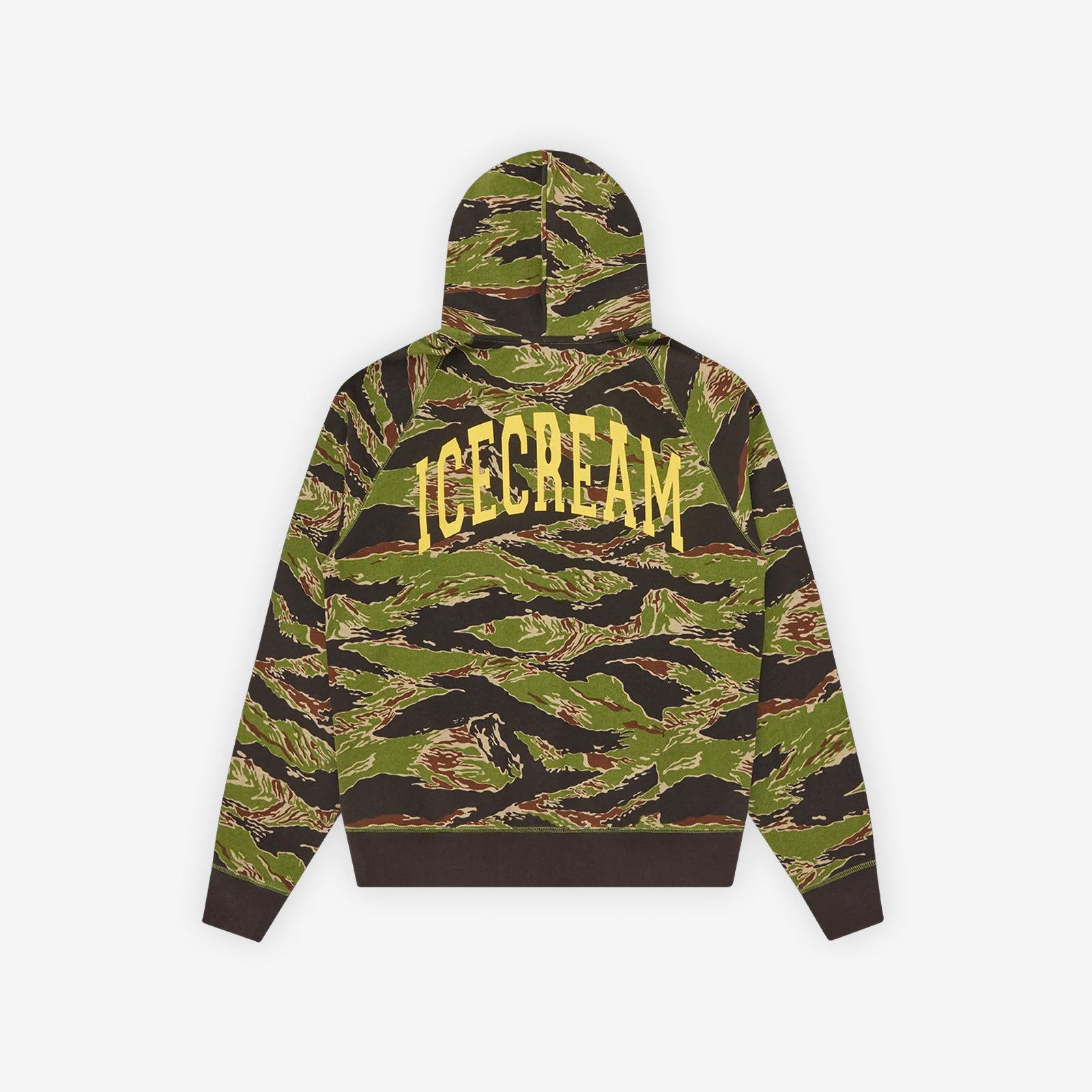 ICECREAM SMILEY TIGER STRIPE FULL ZIP-THROUGH HOOD - CAMO