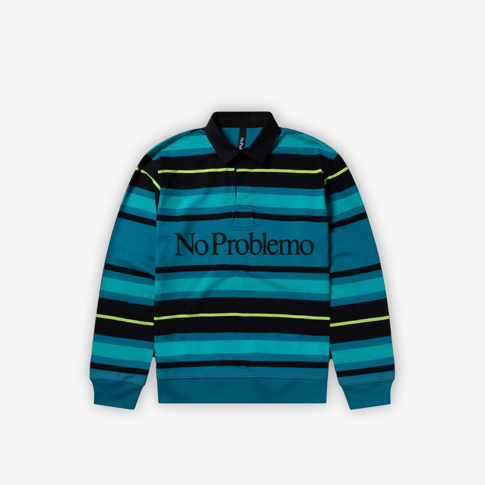 NO PROBLEMO Striped LS Rugby Shirt