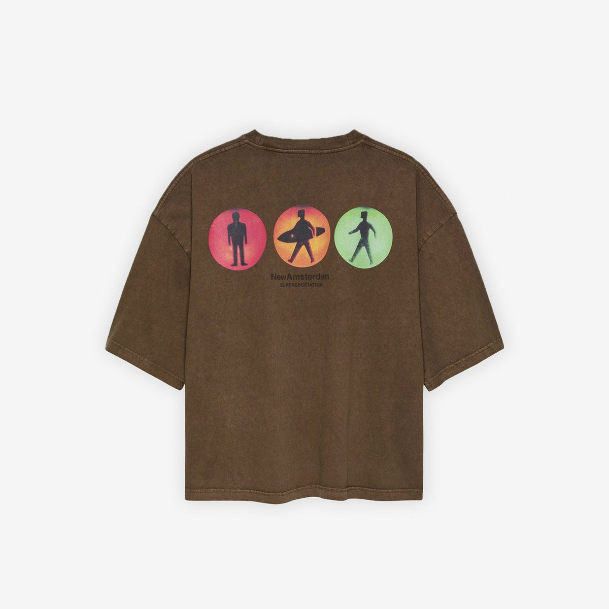 T-SHIRT NASA TRAFFIC MARRON