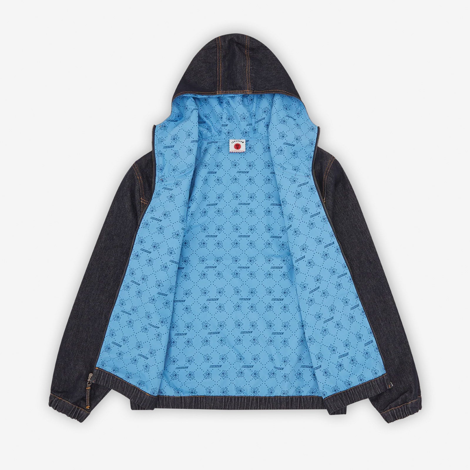 ICECREAM WESTERN PANELLED ZIP THROUGH DENIM JACKET