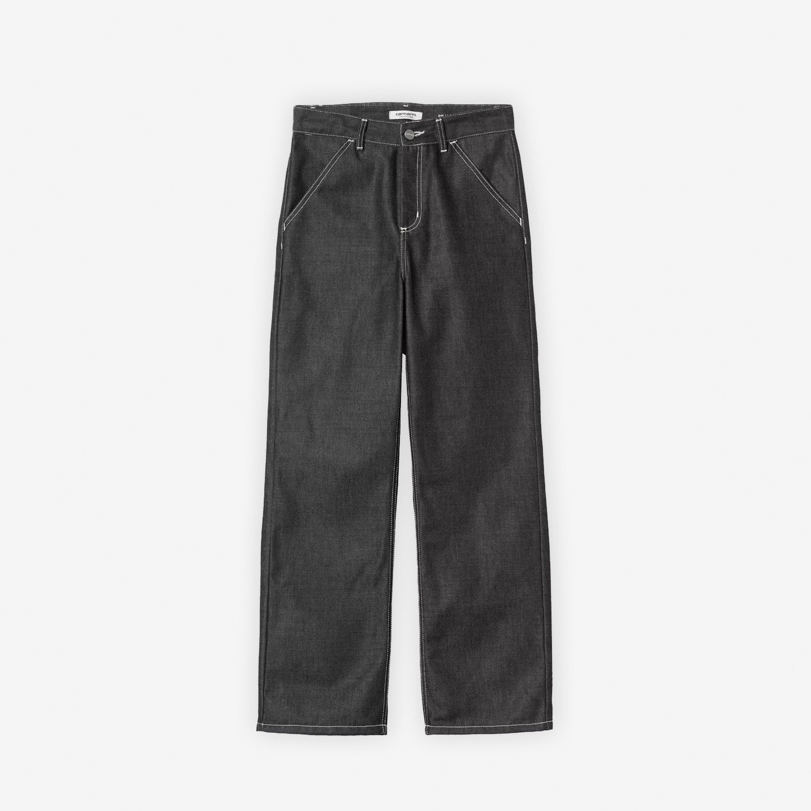 Carhartt WIP Simple Pant Black Rigid vista frontale