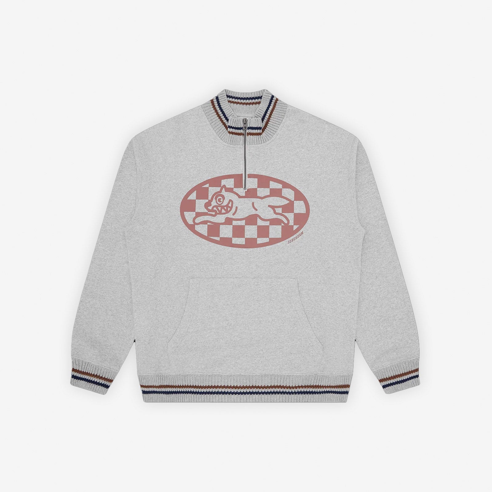 ICECREAM CHECKER RUNNING DOG QUARTER ZIP