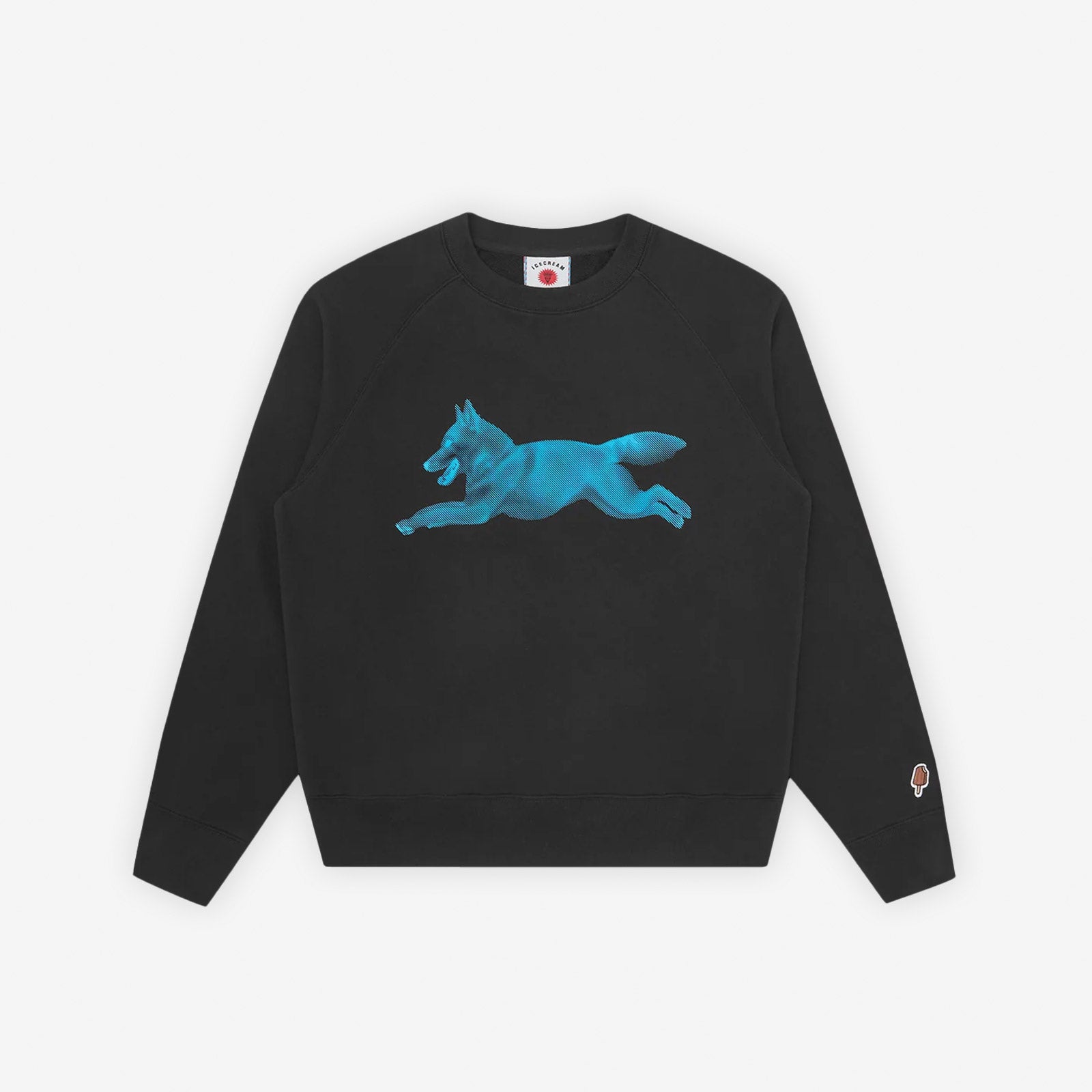ICECREAM HALFTONE RUNNING DOG CREWNECK
