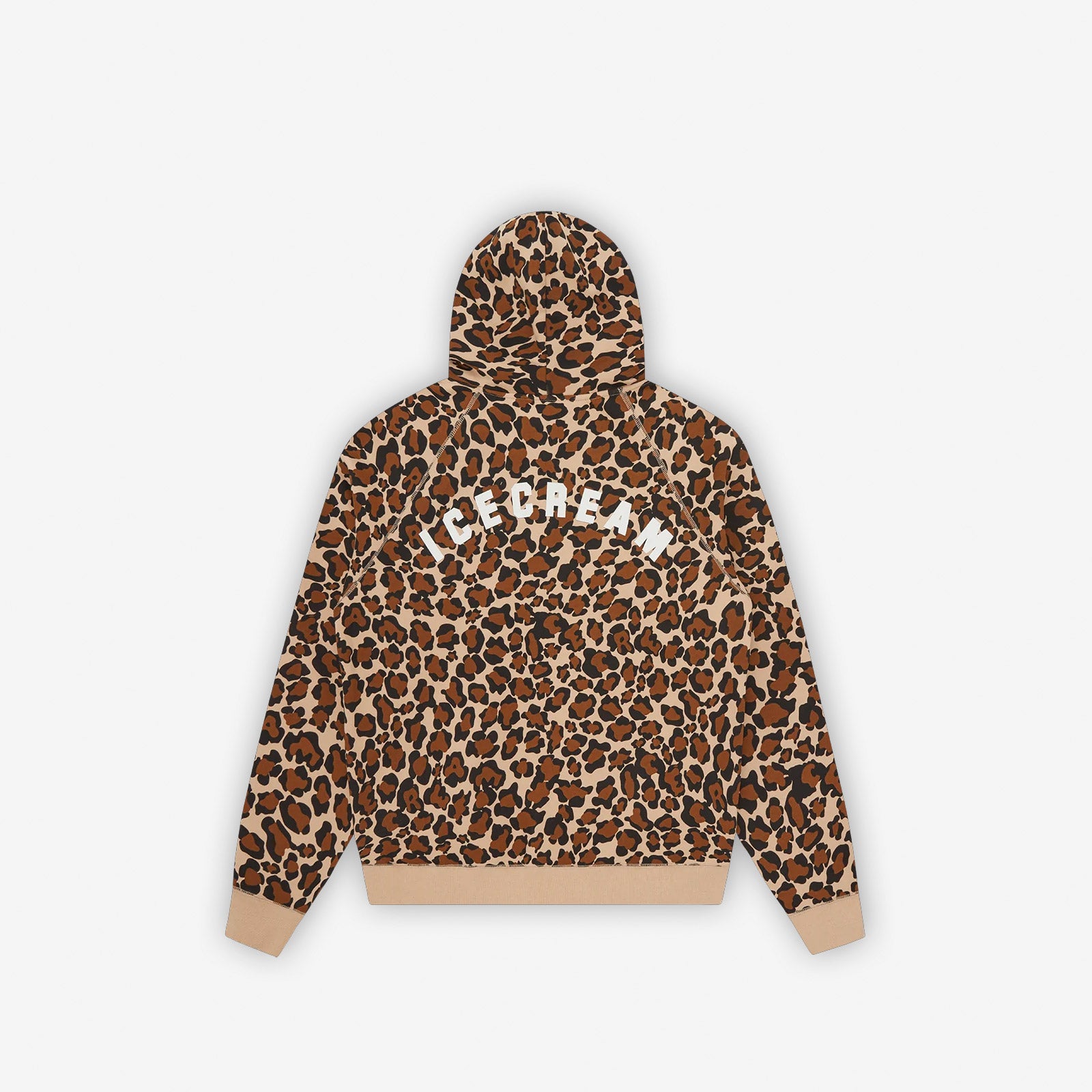 ICECREAM LEOPARD PRINT ZIP THROUGH HOOD